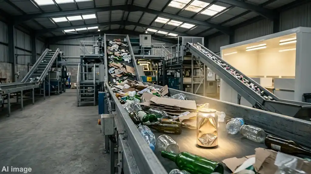 Article illustration for The Great Recycling Reshuffle Can Britain's Sorting Plants Survive.
